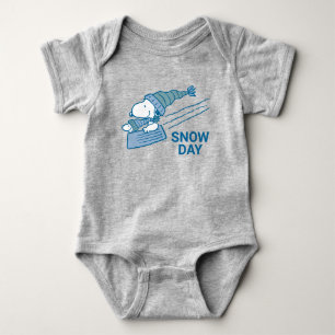 Peanuts Snoopy & Woodstock Sledding Baby Bodysuit