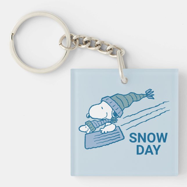 Peanuts | Snoopy & Woodstock Sledding Key Ring (Front)