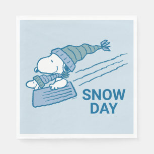 Peanuts   Snoopy & Woodstock Sledding Napkin
