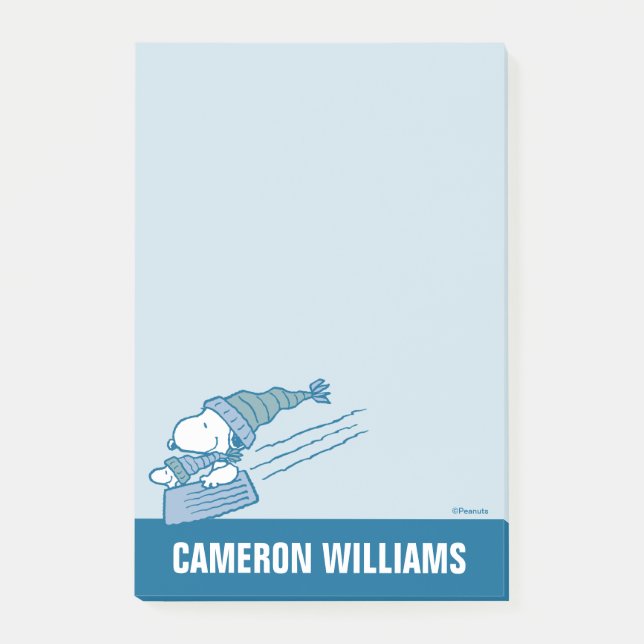 Peanuts | Snoopy & Woodstock Sledding Post-it Notes (Front)