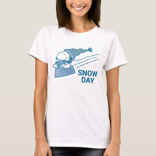 Peanuts | Snoopy & Woodstock Sledding T-Shirt (Front)