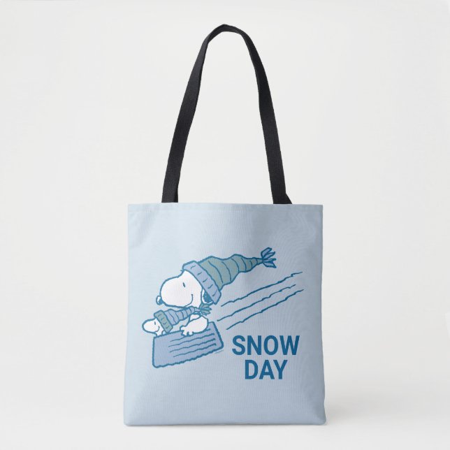 Peanuts | Snoopy & Woodstock Sledding Tote Bag (Front)