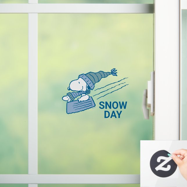 Peanuts | Snoopy & Woodstock Sledding Window Cling (Home)