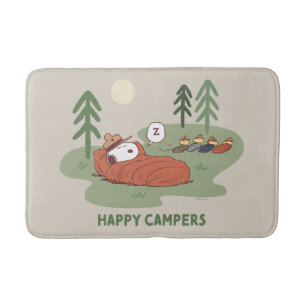 Peanuts   Snoopy & Woodstock Sleeping Campers Bath Mat
