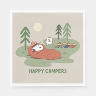 Peanuts   Snoopy & Woodstock Sleeping Campers Napkin
