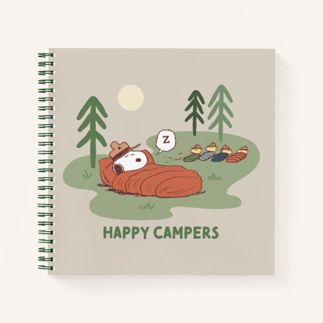 Peanuts | Snoopy & Woodstock Sleeping Campers Notebook (Front)