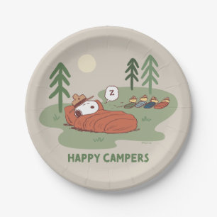 Peanuts   Snoopy & Woodstock Sleeping Campers Paper Plate