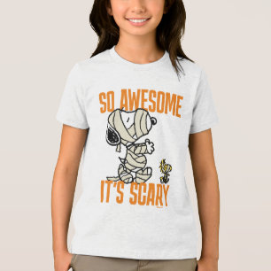 Peanuts   Snoopy & Woodstock So Awesome It's Scary Tri-Blend Shirt