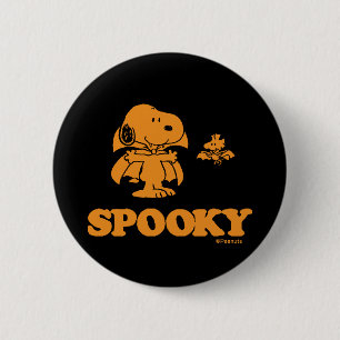 Peanuts Snoopy & Woodstock Spooky 6 Cm Round Badge
