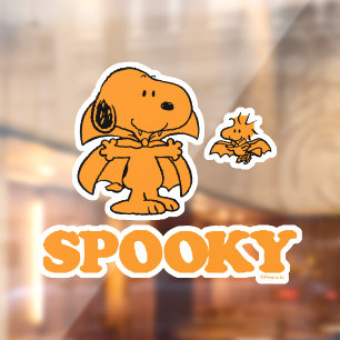 Peanuts   Snoopy & Woodstock Spooky Window Cling