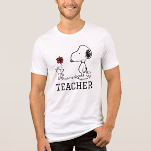 PEANUTS   Snoopy & Woodstock Teacher Tri-Blend Shirt