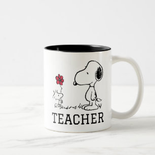 PEANUTS Snoopy & Woodstock Teacher Two-Tone Coffee Mug