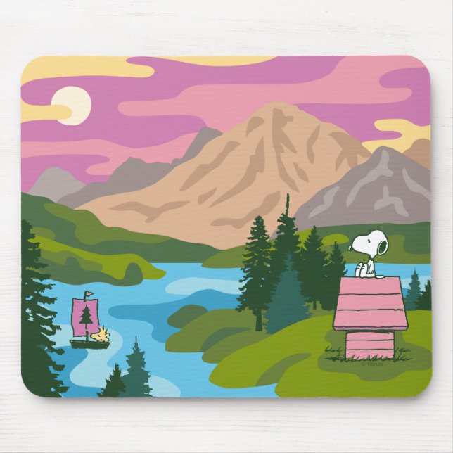 Peanuts | Snoopy & Woodstock The Great Outdoors Mouse Mat (Front)