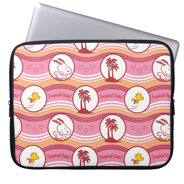 Peanuts | Snoopy & Woodstock Tropical Cutie Laptop Sleeve (Front)