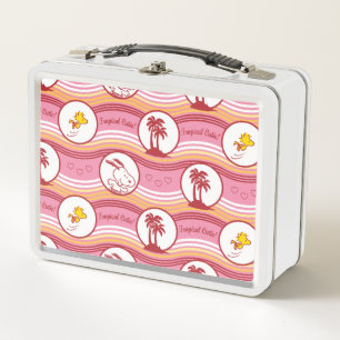 Peanuts Snoopy & Woodstock Tropical Cutie Metal Lunch Box