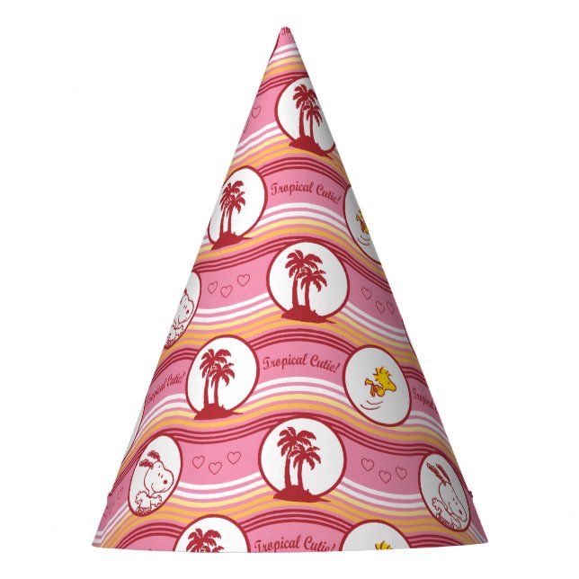 Peanuts | Snoopy & Woodstock Tropical Cutie Party Hat (Front)