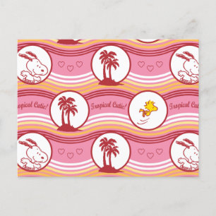 Peanuts Snoopy & Woodstock Tropical Cutie Postcard