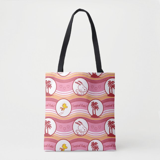 Peanuts | Snoopy & Woodstock Tropical Cutie Tote Bag (Front)