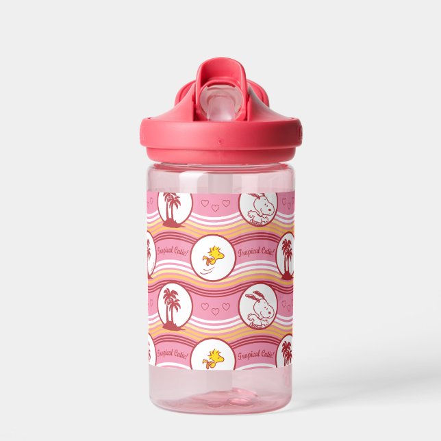 Peanuts | Snoopy & Woodstock Tropical Cutie Water Bottle (Front)