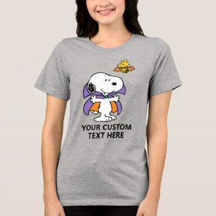 Peanuts Snoopy Woodstock Vampire Halloween Tri-Blend Shirt