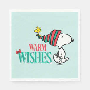 Peanuts   Snoopy & Woodstock Warm Wishes Napkin