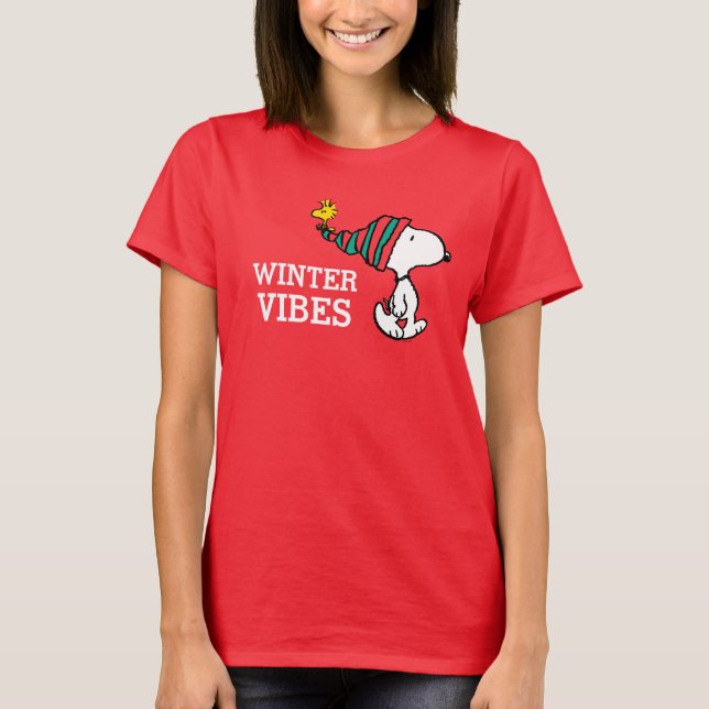 Peanuts | Snoopy & Woodstock Warm Wishes T-Shirt (Front)