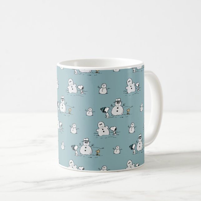 Peanuts | Snoopy & Woodstock Winter Break Pattern Coffee Mug (Front Right)