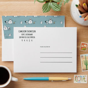 Peanuts   Snoopy & Woodstock Winter Break Pattern Envelope