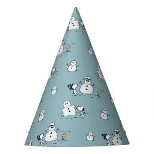 Peanuts   Snoopy & Woodstock Winter Break Pattern Party Hat