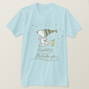 Peanuts Snoopy & Woodstock Winter Skating T-Shirt
