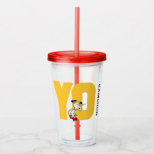 Peanuts Snoopy YO Skateboard Acrylic Tumbler