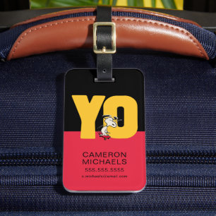 Peanuts   Snoopy YO Skateboard Luggage Tag