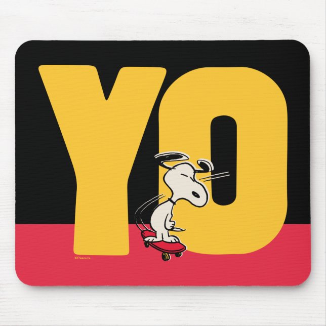 Peanuts | Snoopy YO Skateboard Mouse Mat (Front)