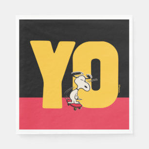 Peanuts Snoopy YO Skateboard Napkin