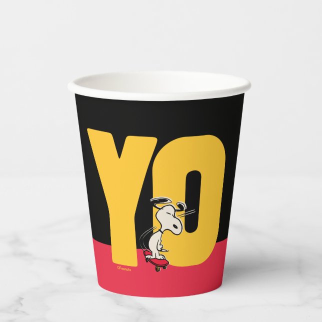 Peanuts | Snoopy YO Skateboard Paper Cups (Front)