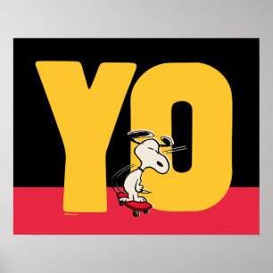 Peanuts   Snoopy YO Skateboard Poster