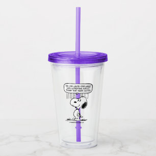 Peanuts Snoopy You Can't Waist Your Whole Life Acrylic Tumbler