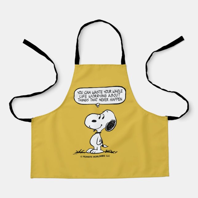 Peanuts | Snoopy You Can't Waist Your Whole Life Apron (Front)