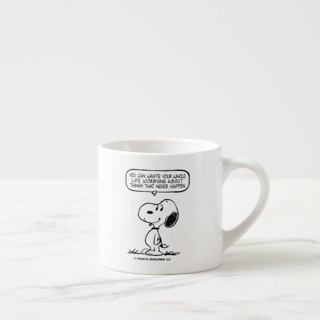 Peanuts | Snoopy You Can't Waist Your Whole Life Espresso Cup (Right)