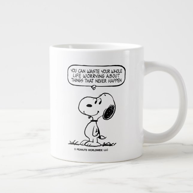 Peanuts | Snoopy You Can't Waist Your Whole Life Large Coffee Mug (Right)