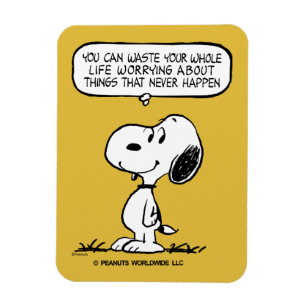 Peanuts   Snoopy You Can't Waist Your Whole Life Magnet