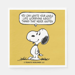 Peanuts   Snoopy You Can't Waist Your Whole Life Napkin