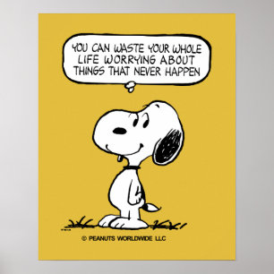 Peanuts   Snoopy You Can't Waist Your Whole Life Poster