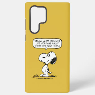 Peanuts   Snoopy You Can't Waist Your Whole Life Samsung Galaxy Case