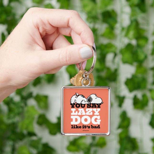 Peanuts | Snoopy You Say Lazy Dog Like It's Bad Key Ring (Hand)