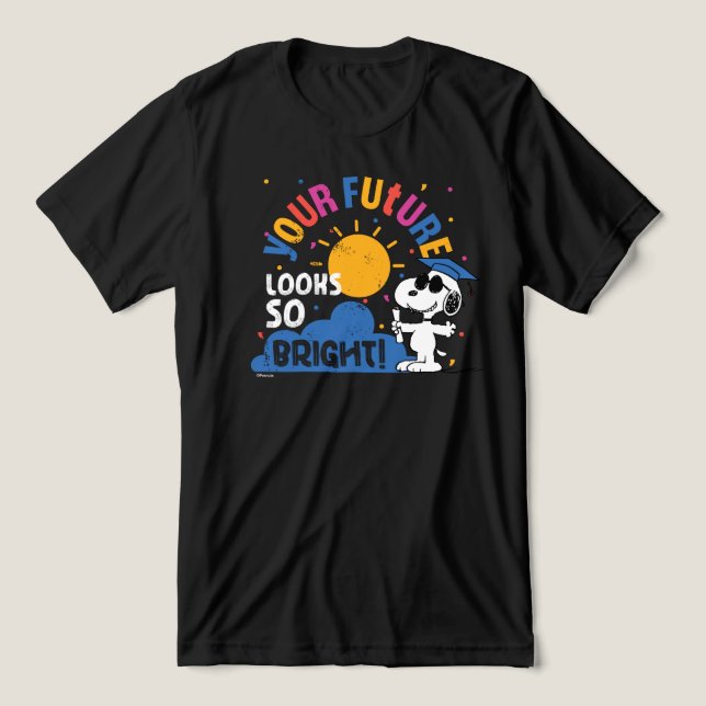 Peanuts Snoopy Your Future Looks So Bright Tri-Blend Shirt (Design Front)