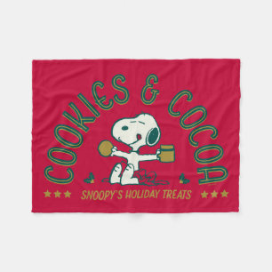 Peanuts   Snoopy's Cookies & Cocoa Fleece Blanket