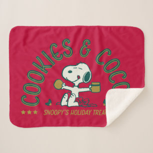 Peanuts   Snoopy's Cookies & Cocoa Sherpa Blanket