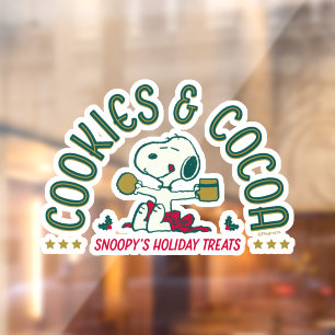 Peanuts Snoopy's Cookies & Cocoa Window Cling