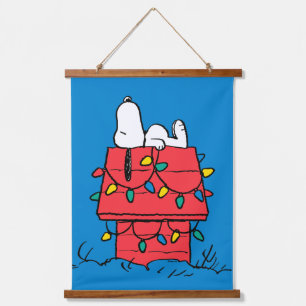 Peanuts Snoopy's Dog House With Lights Hanging Tapestry
